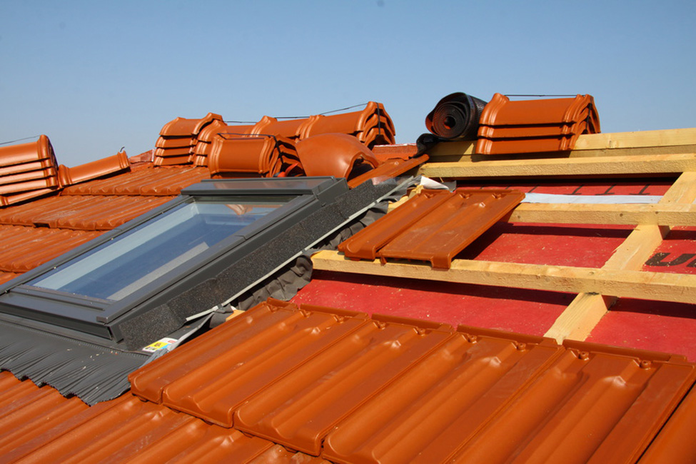 Dachplatten Dachflaechen fenster Port